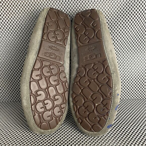 Ugg Dakota Moccasins Slippers Loafers Womens Size 10 Gray Leather Sheepskin - Picture 13 of 15